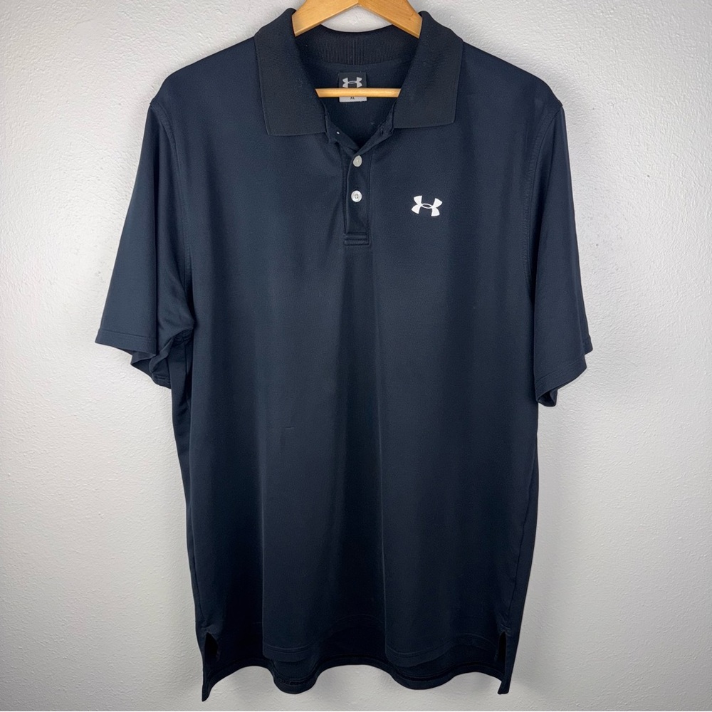 Under Armour Men’s XL Black Polo Shirt Golf Athleisure Casual Business - Picture 1 of 10